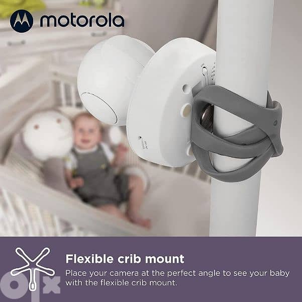 Motorola VM855 Connect 5-Inch WiFi Video Baby Monitor in White 4