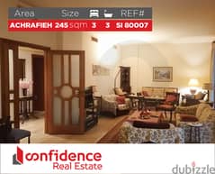 A 245 SQM Spacious Apartment for sale in Achrafieh! REF#SI80007 0