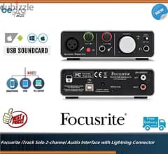 Focusrite iTrack Solo 2-channel Audio Interface with Lightning Connect 0