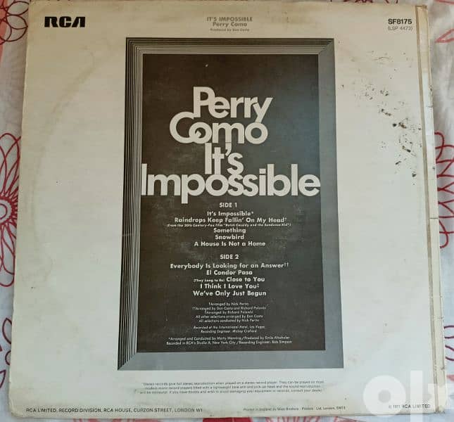 Perry Como - It's Impossible - 1971 1