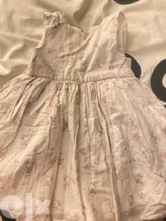 white and pink dress 9-12 month