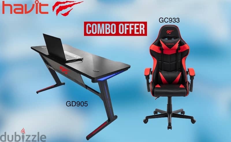Gaming Chair + Gaming Desk Combo Offer 0