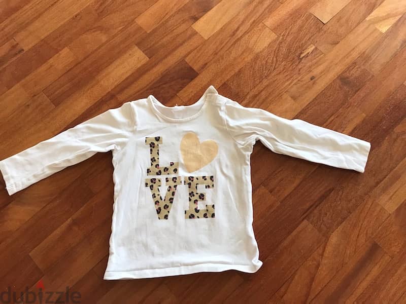 Long sleeves shirts for 2 years old size 2
