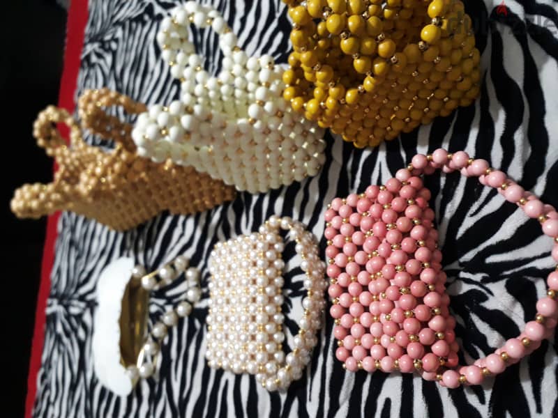 Bag of beads beige 5