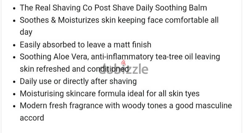 balm Skin  100ml the Real shaving co. post shave moisturiser 5