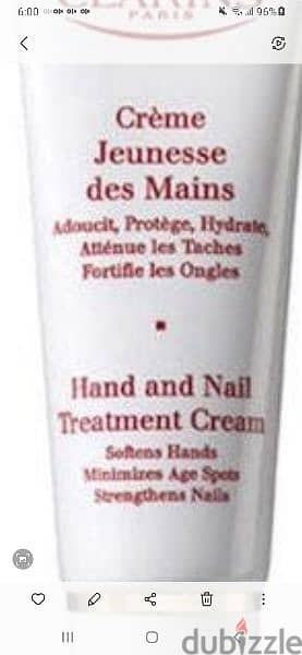 creme hands and nails Clarins 100ml 1=7$ or 3=15$