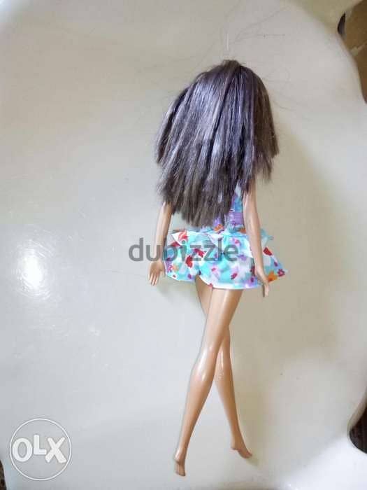 Barbie brunette doll in a floral dress 2005 not flexi legs style=14$ 4