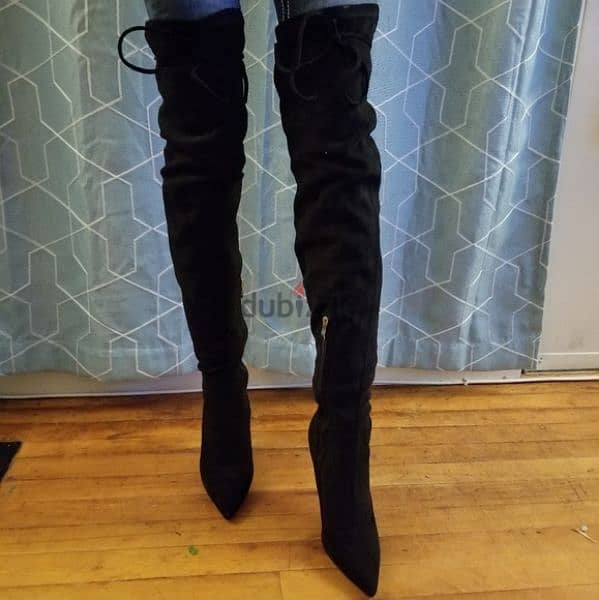 high heels stilletto boots size 39 only black 4