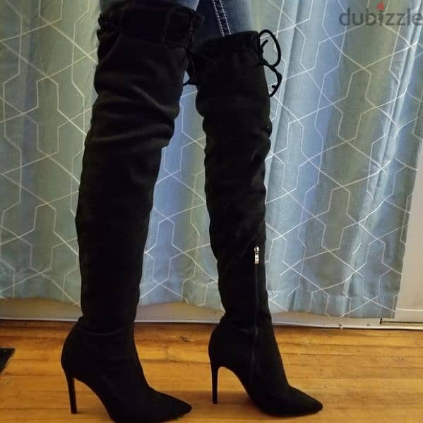 high heels stilletto boots size 39 only black 5