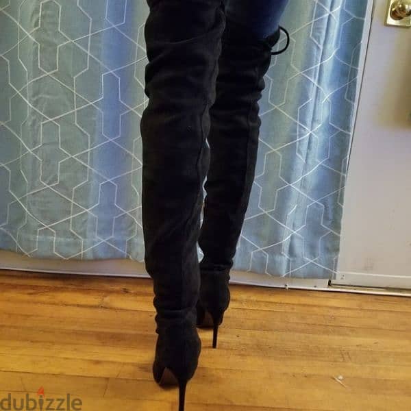 high heels stilletto boots size 39 only black 8