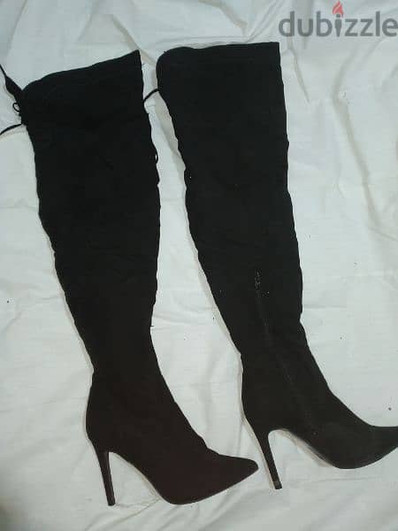 high heels stilletto boots size 39 only black 9