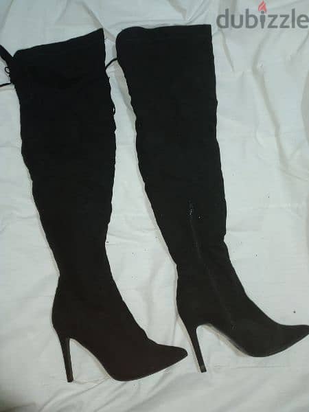 high heels stilletto boots size 39 only black 11