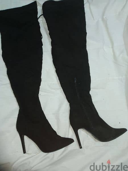 high heels stilletto boots size 39 only black 12