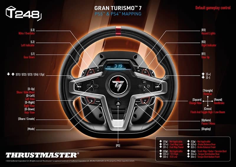 Thrustmaster T248, Racing Wheel and Magnetic Pedals, HYBRID DRIVE, Magnetic Paddle Shifters, Dynamic Force Feedback, Screen with Racing In(並行輸入品)