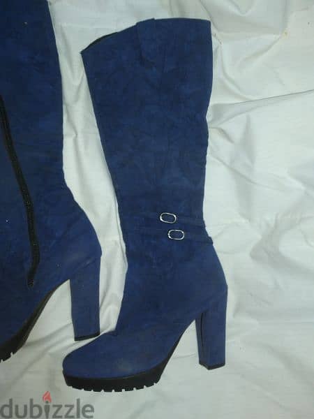 blue boots high heels 38.39 only 4