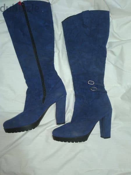 blue boots high heels 38.39 only 5