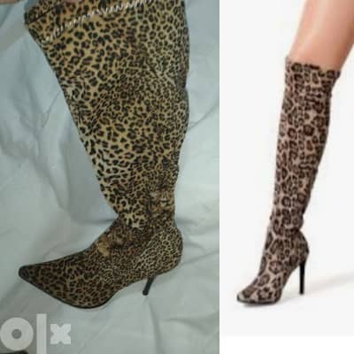 leopard print size 39.40 boots