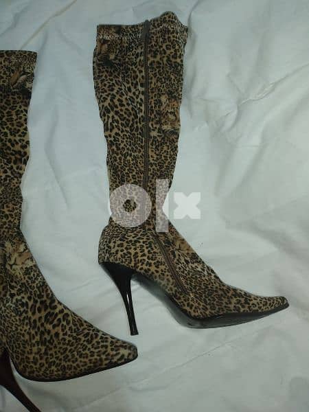 leopard print size 39.40 boots 2