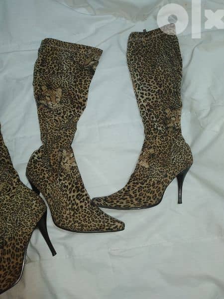 leopard print size 39.40 boots 3