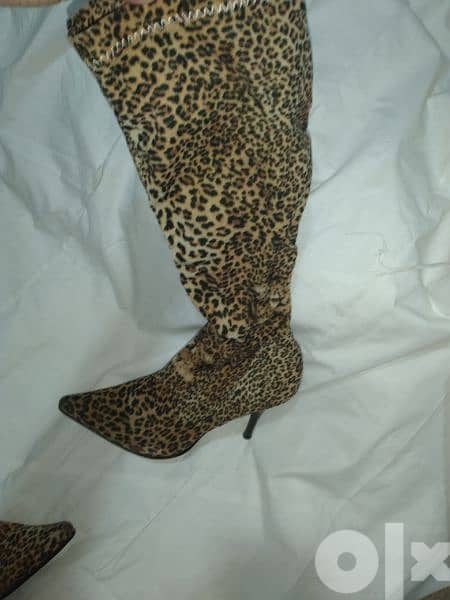 leopard print size 39.40 boots 4