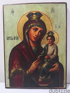 antique old icon Virgin Mary and Jesus marriage blessing