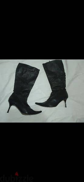 medium heels 100% real leather boots size 39 used once 1