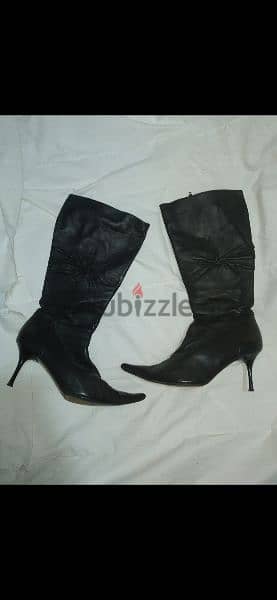 medium heels 100% real leather boots size 39 used once 4