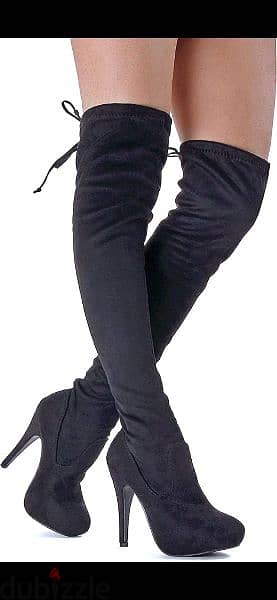 thigh boots high heels navy colour suede size 39 2