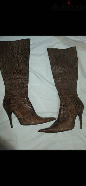 real serpent leather brown size 39 used once 1=7$ or 3=15$ 3