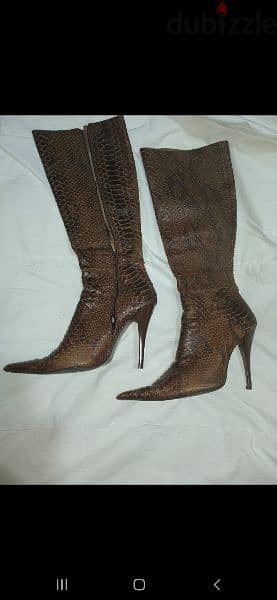 real serpent leather brown size 39 used once 1=7$ or 3=15$ 5