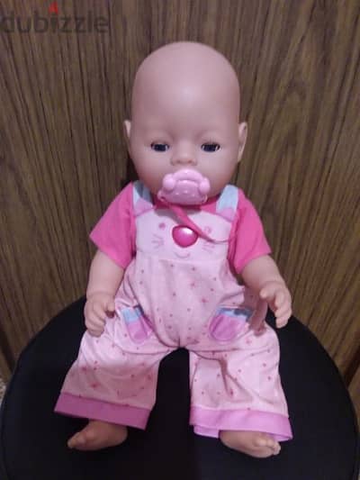 BABY BORN EMMA ZAPF Great girl toy+her own PACIFIER 42Cm DRINKS &PIN