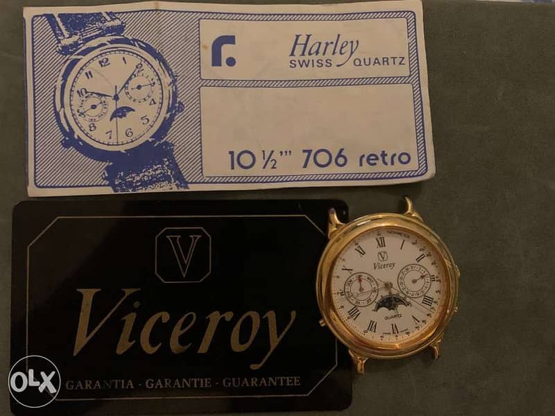 GenuineViceroy Harley Swiss Half Moon Dial Quartz wrist watch! 0