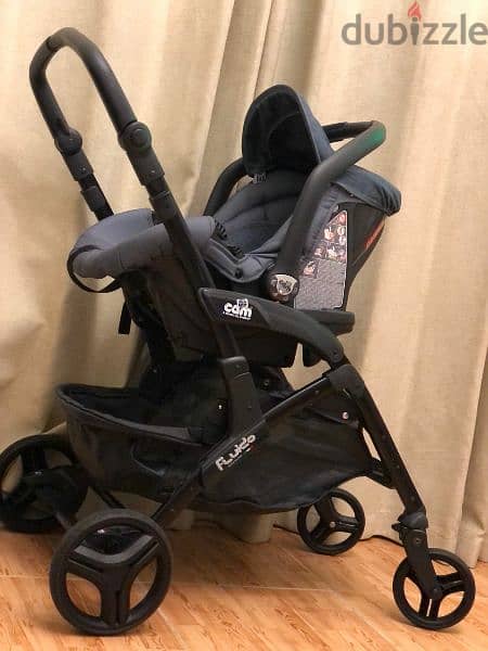 set stroller and car seat cam fluido Italy  like new 4