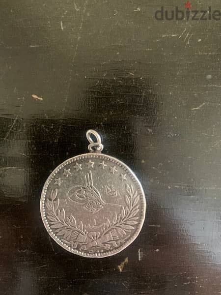 Constantinople ottoman silver coin or pendant year 1327 1