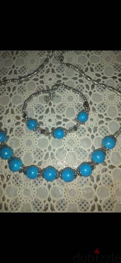 necklace turquoise high quality set with bracelet