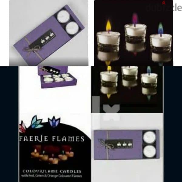 box of 6 coloured candles 75minutes each. 6
