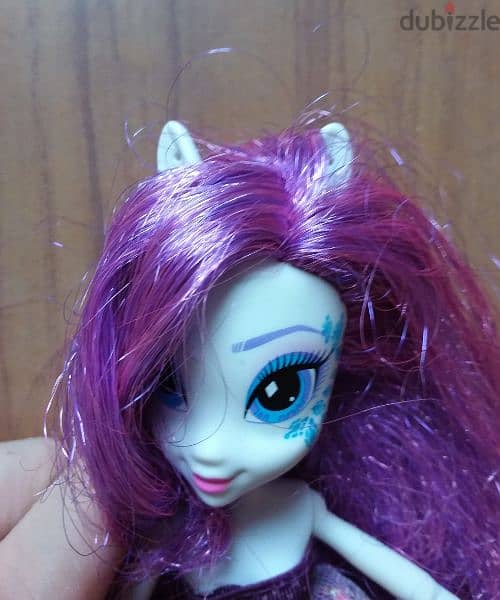 RARITY MY LITTLE PONY EQUESTRIA great Hasbro doll long purple hair=16$ 2