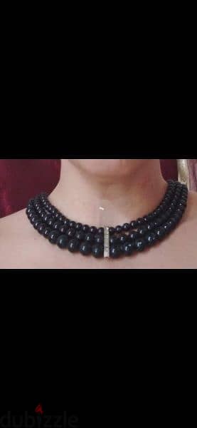necklace black pearl high quality with 2 bracelets 2
