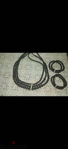 necklace black pearl high quality with 2 bracelets 4