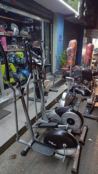 Elliptical treadmill  and bicycle  03027072 مكنات كارديو لحرق الدهون