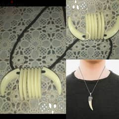necklace for men tooth vegan