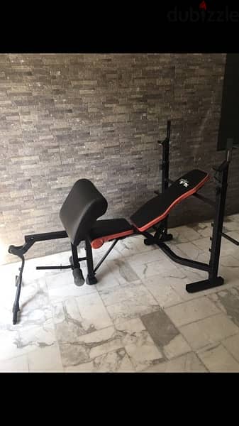 bench adjustable iron body like new we have also all sports equipment 1