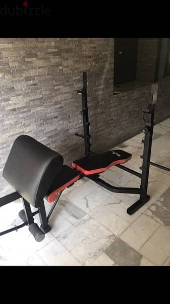 bench adjustable iron body like new we have also all sports equipment 2