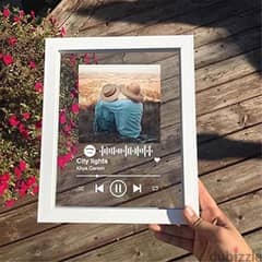 acrylics spotify glass music plaque frame