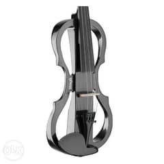 Stagg Shaped Electric Violin Outfit, Metallic Black 0