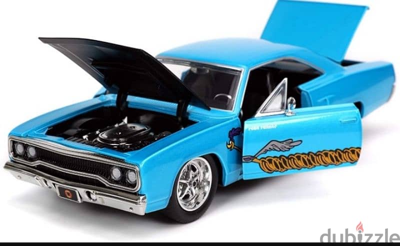 Plymouth Roadrunner (Wile,E Coyote) diecast car model 1:24 2