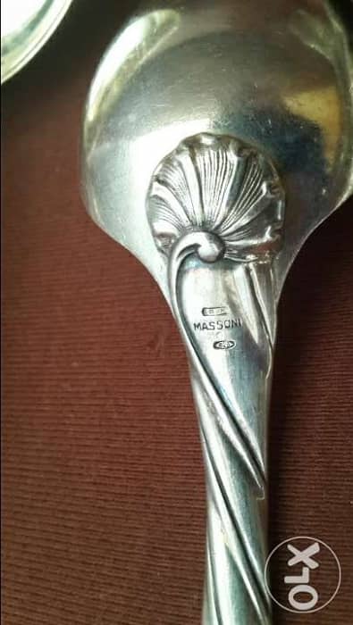 فضة انتيك A splendid pure silver (925) cutlery set 1