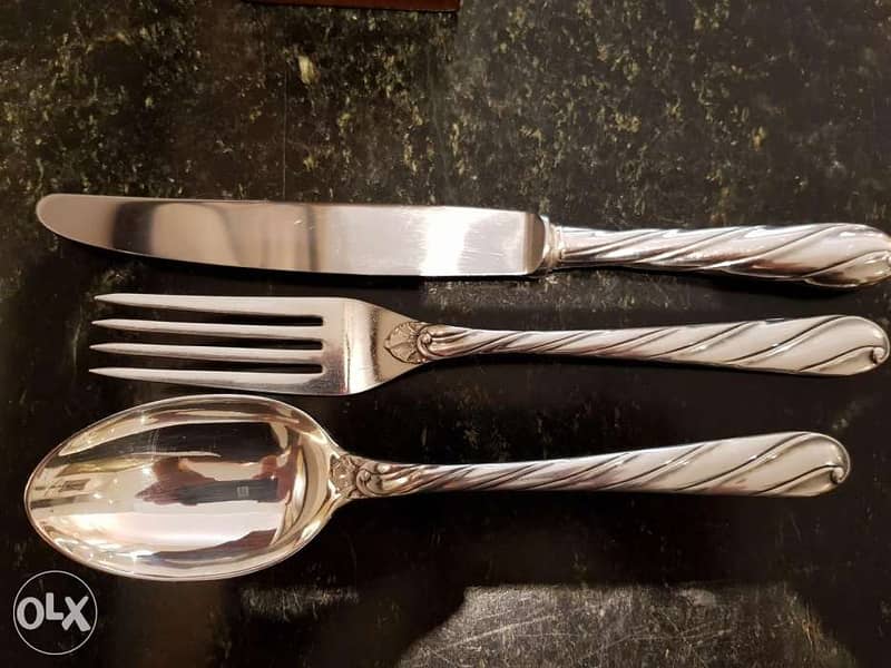 فضة انتيك A splendid pure silver (925) cutlery set 2
