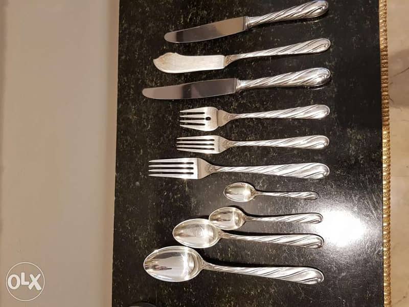 فضة انتيك A splendid pure silver (925) cutlery set 3