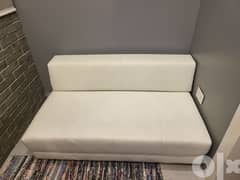 white leather sofa bed 0